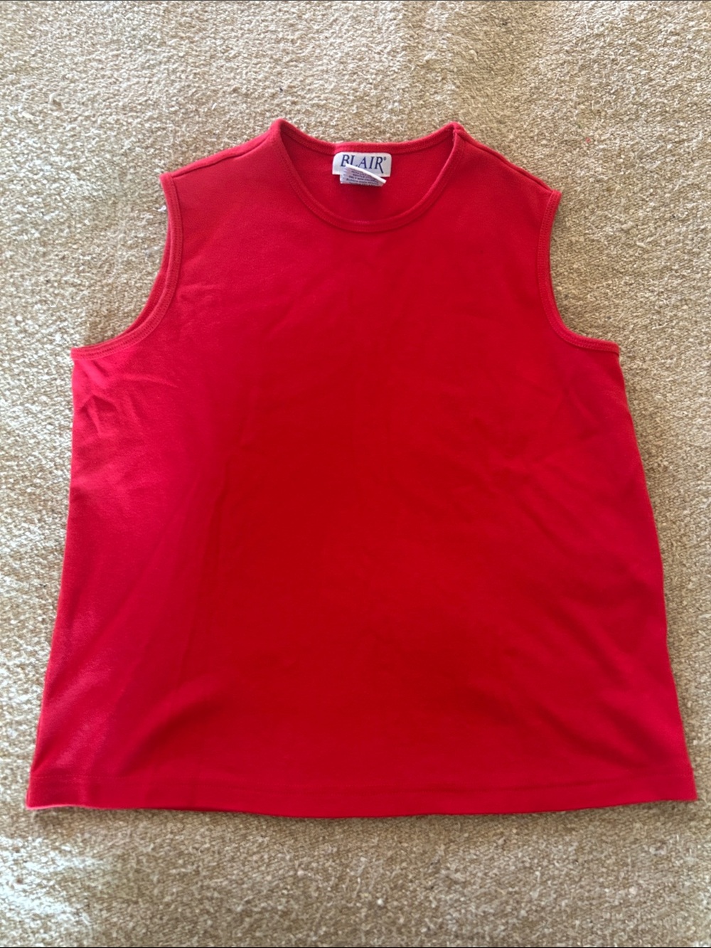 Blair Bright Red Sleeveless Knit Tank